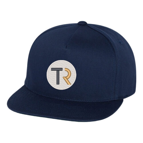Five-Panel Cotton Twill Snapback Cap - Navy Thumbnail